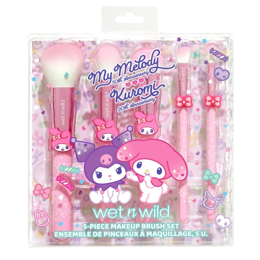 Wet n Wild Limited Edition 5-Piece Makeup Brush Set My Melody x Kuromi 🆕